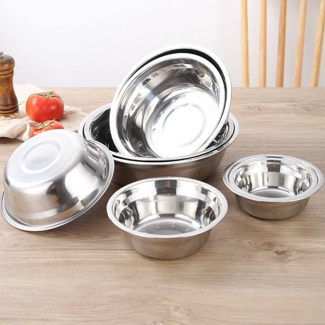 304 stainless steel soup basin kitchen seasoning basin small basin mixing vegetables basin canteen soup bowl stainless steel food grade ລ້າງຜັກ