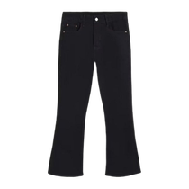 American vibe pants high street handsome trendy brand slightly flared black jeans mens slim scimitar slim straight pants