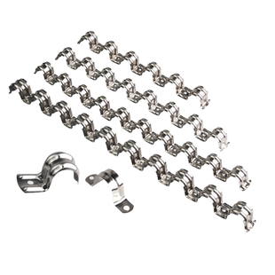 不锈钢排卡骑马卡管卡加厚连排16单边卡20固定水管卡扣联排线管夹