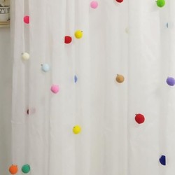 Gauze Curtain Decoration Curtain Accessories Small Jewelry Macaron Color Hair Ball White Pin Small Pendant Door Curtain Pendant