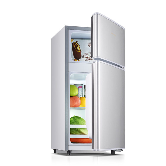 Household small refrigerator dormitory rental mini refrigerated freezer double-door energy-saving refrigerator