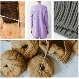 Плетеный набор материалов, набор инструментов, большой свитер из нержавеющей стали, «сделай сам», 36см, 7 размер