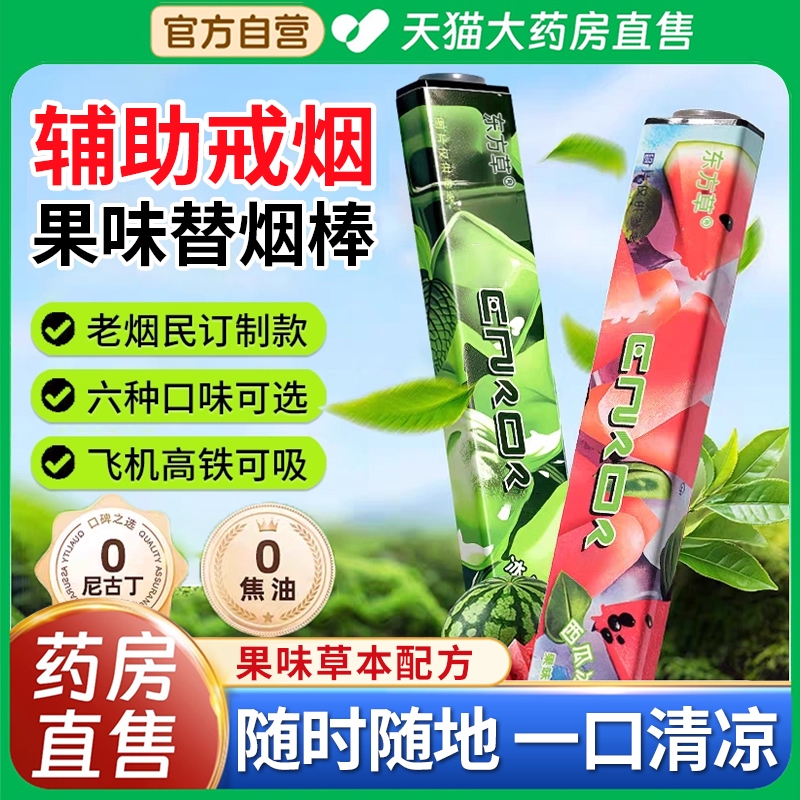 Fruity Flavor Alternative to Smoking Sticks, Herbal Flavor Portable Smoke Inhaler, Smoking Cessation Aid, Genuine Alternative