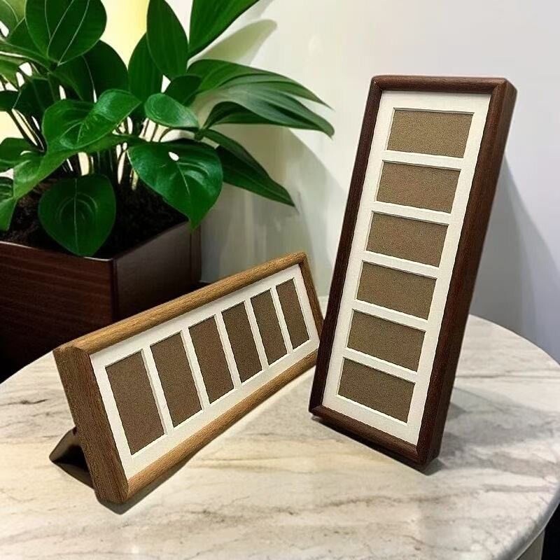 Creative Photo Frame of China's Beautiful Landscapes with Six Consecutive Slots for Banknotes, Six-Row Cash Decoration Ornament, Standing Display Stand