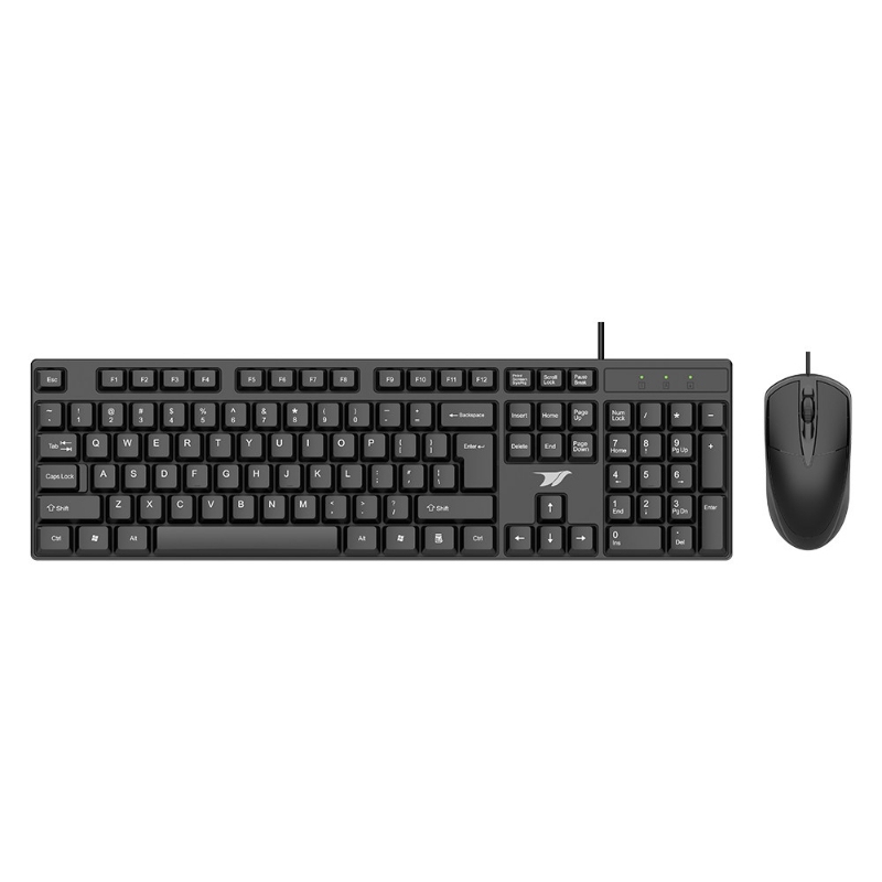 Keyboard and Mouse Set with Universal USB Square Interface, Wired Keyboard and Mouse Set for Laptops, Desktop Computers, Office and Home Use