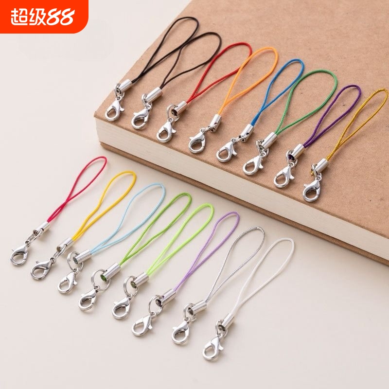 DIY Short Accessory Parts Small Lanyard Metal Ring Phone Chain Lobster Clasp Pendant Key USB Flash Drive Colorful Lanyard Buckle