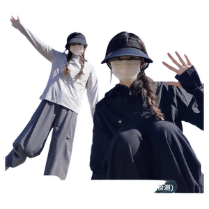 焦下纱冰丝防晒衣女款2024夏季新款防紫外线防晒服官方旗舰店帽檐