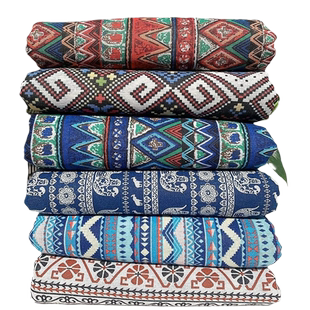 5米价 波西米亚风棉麻抱枕窗帘面料布艺长方形中国风复古喜庆桌布