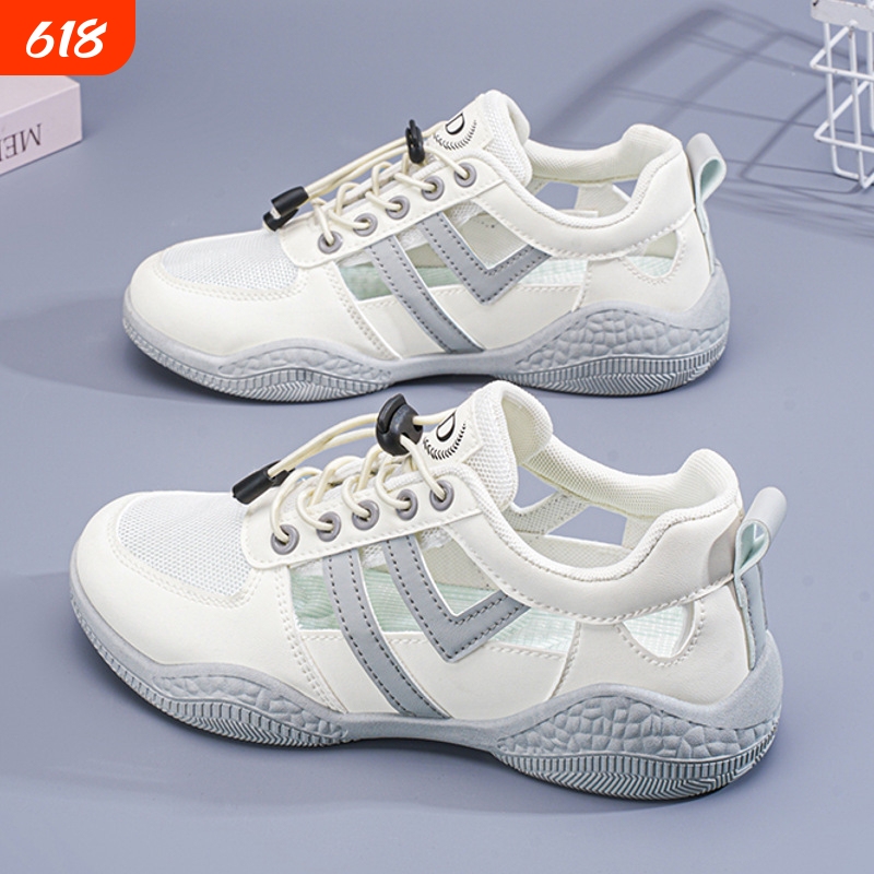 Jordan Grant's New Breathable Mesh Shoes, Hollow Sandals for Women, Korean Version 2026, Versatile Sports Casual White Shoes for Women, Trendy