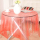 일회용 식탁보 플라스틱 필름 두꺼운 빨간색 투명 직사각형 원형 가정용 원형 테이블 식탁보 방수