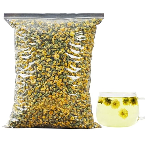 Хризантема чай, плод хризантема белый хризантемам Hangzhou Bulk 500G Цветочный чай, залитый водой, и напитки Не указано