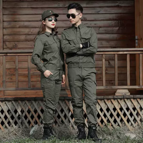 Хлопковый износостойкий камуфляжный комбинезон