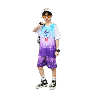 男童球服运动套装套装夏装夏季短袖速干儿童运动中大童篮球服帅气