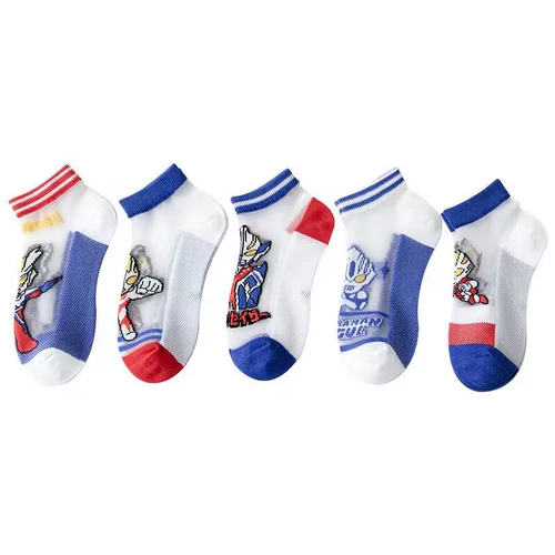 Ultra, детский Ультрамен Тига для мальчиков, летние хлопковые тонкие носки, дышащие гольфы, подходит для подростков, средней длины