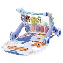 (Extra large size remote control charging) Newborn baby toy sound and light remote control pedal piano fitness stand for 0-1 year old baby