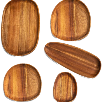 Japanese solid wood dessert tray household kitchen storage fruit dessert pebbles dried fruit plate dining plate stove cooking tea