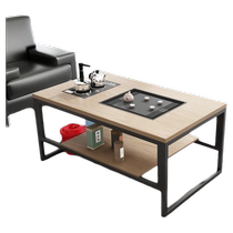 Simple modern living room office reception negotiation coffee table with induction cooker automatic water supply kung fu tea table square