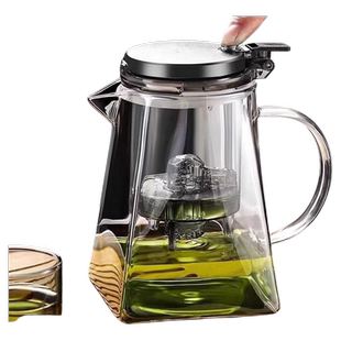 玻璃飘逸杯泡茶壶2024新款办公室茶壶家用一键茶水分离杯红茶绿茶