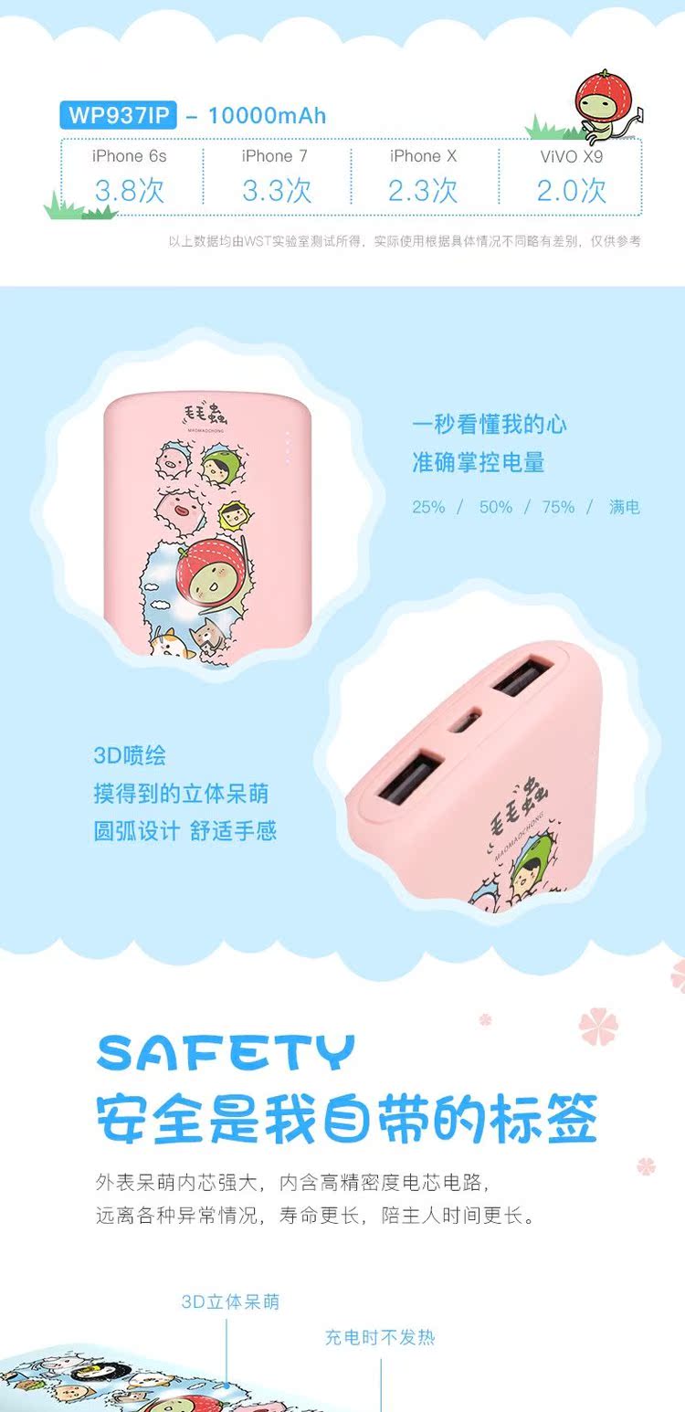 Điện thoại di động siêu mỏng siêu dễ thương 10000 mAh loại thẻ di động polymer hoạt hình sạc kho báu mới - Ngân hàng điện thoại di động sạc dự phòng xiaomi gen 2