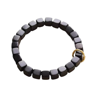 绿檀木手串天然阿根廷黑檀木串手链复古民族风盘玩男女生竹节方糖