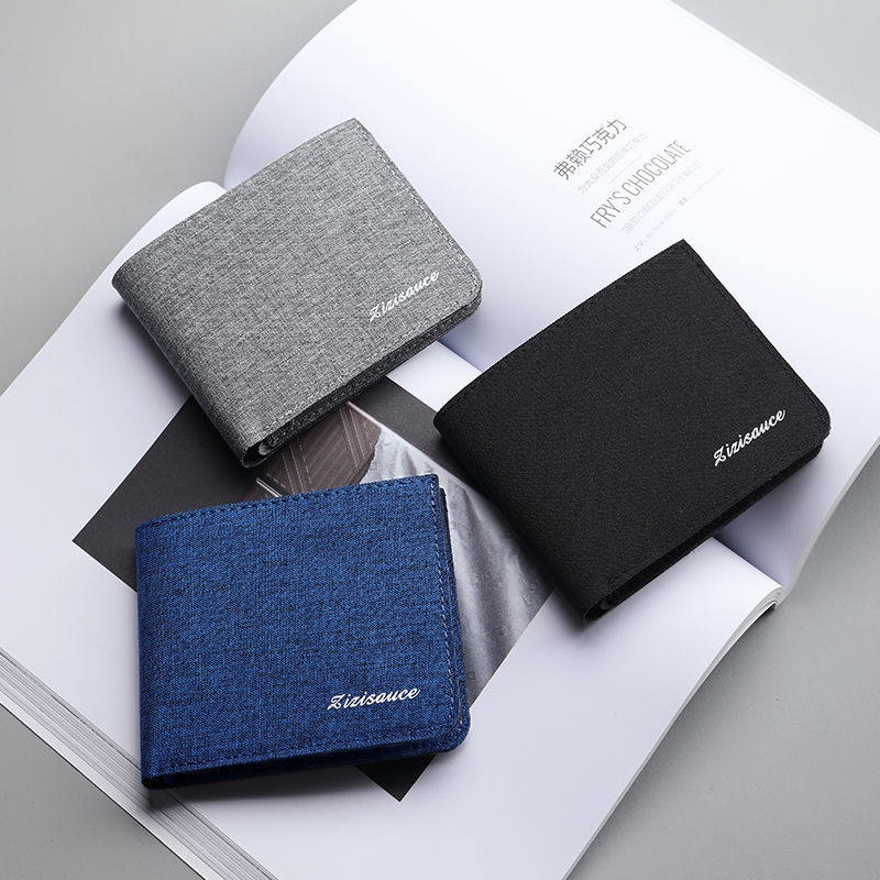 2026 New Model Canvas Wallet Ultra-Thin Wallet Can Hold Driver's License Short Wallet Trendy Brand Anti-Degaussing for Small Change 2026 New Model Canvas Wallet Ultra-Thin Wallet Can Hold Driver's License Short Wallet Trendy Brand Anti-Degaussing for Small Change