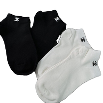 Spring and summer new style pure cotton womens socks small fragrant socks thin socks boneless stitching anti-pilling silicone hot stamping