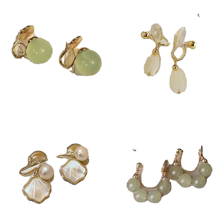 没有耳洞也能戴  青青子衿蚊香盘耳夹无耳洞小众设计通勤百搭耳饰