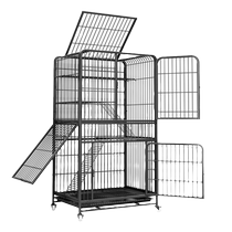 Cat cage household indoor cat litter box with toilet integrated climbing frame cat cattery cat house cat nest villa extra large