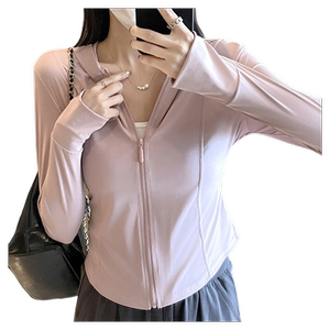 焦下冰丝防晒衣女款夏季薄款2024新款防紫外线修身瑜伽服开衫上衣
