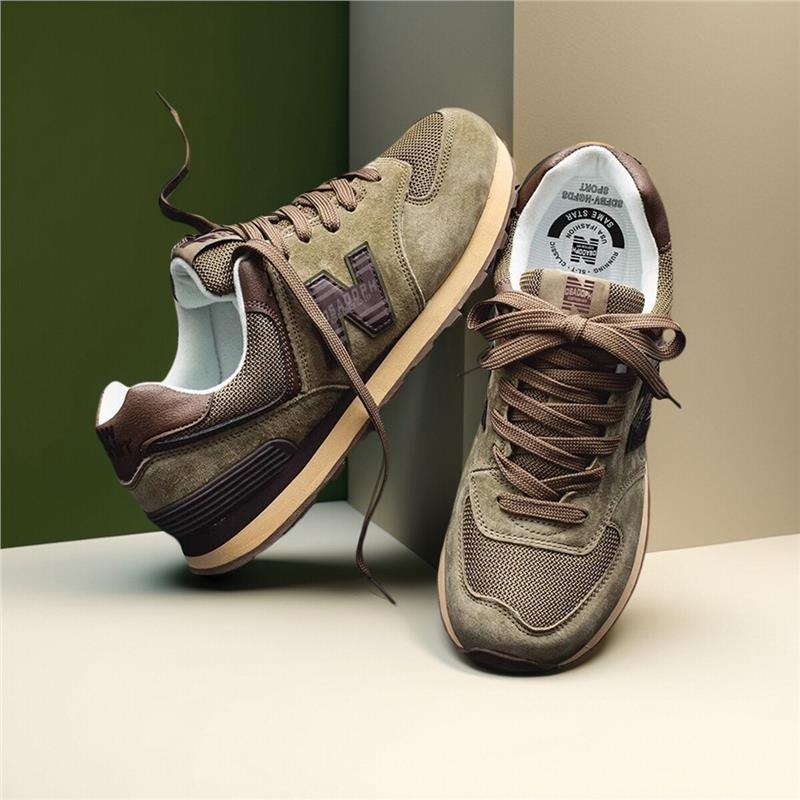 Newbolune/New Balance Fashion Sneakers Genuine Leather 574 Men's and Women's Shoes Casual N-Shaped Running Shoes New Winter Model