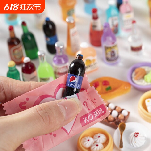 Mini simulation items mini food ornaments toys small models mini supermarket reduced version beverage concession store