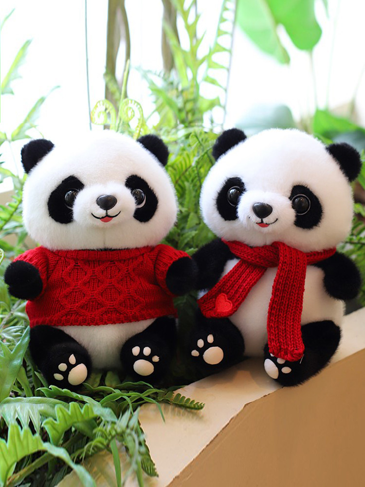 귀여운 국보 자이언트 팬더 인형 플러시 장난감 시뮬레이션 팬더 인형 헝겊 인형 어린이 생일 선물 행운