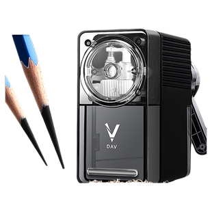 DAV大V削笔器素描速写美术生专用V5V6手摇式卷笔刀削笔机铅笔炭笔转笔刀旗舰店正品大卫手摇卷笔机替换粗细