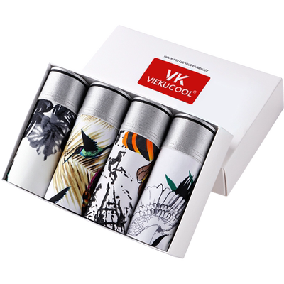 冰丝纯棉裆抗菌男生潮流平角裤