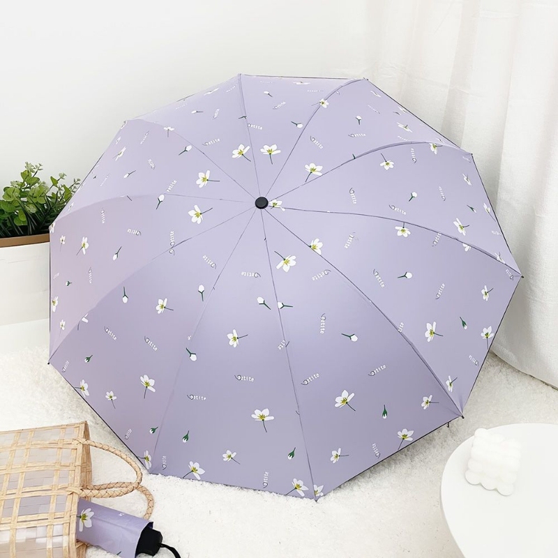 Large Folding Umbrella, Sun Protection, Uv Protection, Manual Sunshade, Purple, Dual-Use, Reinforced, Green Large Folding Umbrella, Sun Protection, Uv Protection, Manual Sunshade, Purple, Dual-Use, Reinforced, Green