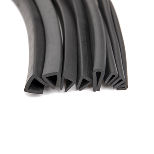 橡胶包边条U型橡皮防撞玻璃铁皮桥架配电箱密封条卡槽实心胶条