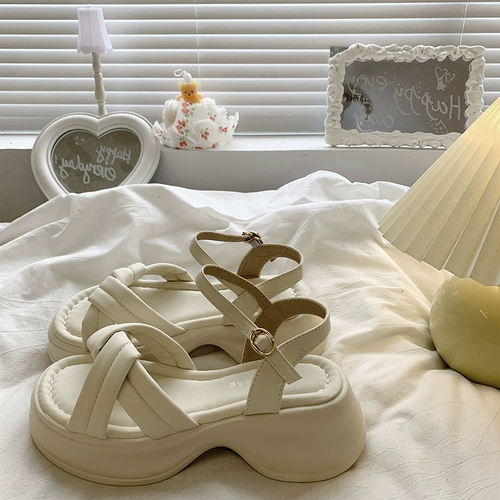 Летние сандалии, подходит с юбкой на платформе, пляжная обувь, изысканный стиль