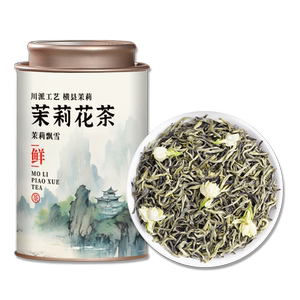 茉莉花茶2024新茶茉莉飘雪浓香型毛尖横县茶叶喝绿茶125g冷泡送礼