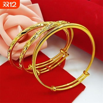 Jewelry vietnamese sand gold bracelet women's glossy star simulation gold hand jewelry inherited bracelet all over the star bracelet