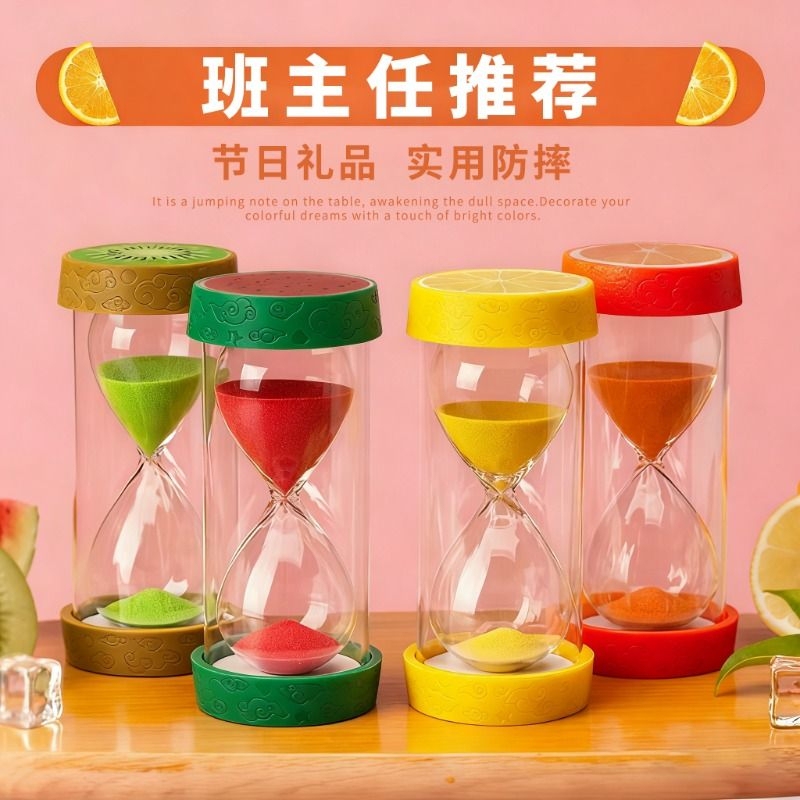 Time Sandglass Timer for Kids Brushing Teeth for 3 Minutes, 15/45 Anti-Fall Timer for Learning, 25-Minute Desktop Decoration with Flowing Sand