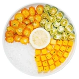 Фруктовый чай с маракуйей, чай в пакетиках, упаковка с кумватом, холодный чай