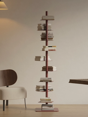 Крутящаяся невидимая книжная полка, многослойный простой стенд, система хранения, книжный шкаф