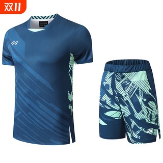 YY羽毛球服大赛服男女套装短袖速干透气运动比赛训练球衣儿童印字