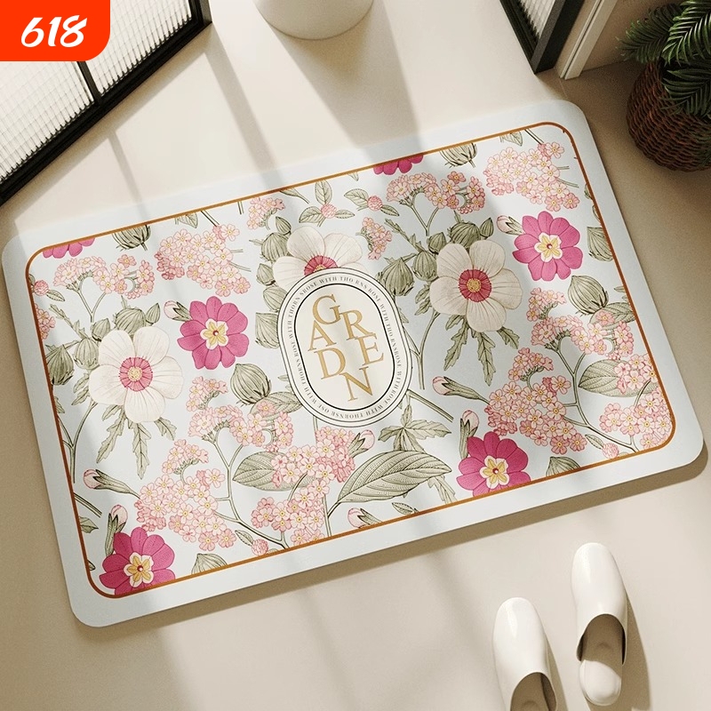 Bathroom Floor Mat Diatomaceous Earth Toilet Bathroom Absorbent Mat Entrance Quick-Dry Household Soft Non-Slip Foot Mat Bathroom Floor Mat Diatomaceous Earth Toilet Bathroom Absorbent Mat Entrance Quick-Dry Household Soft Non-Slip Foot Mat
