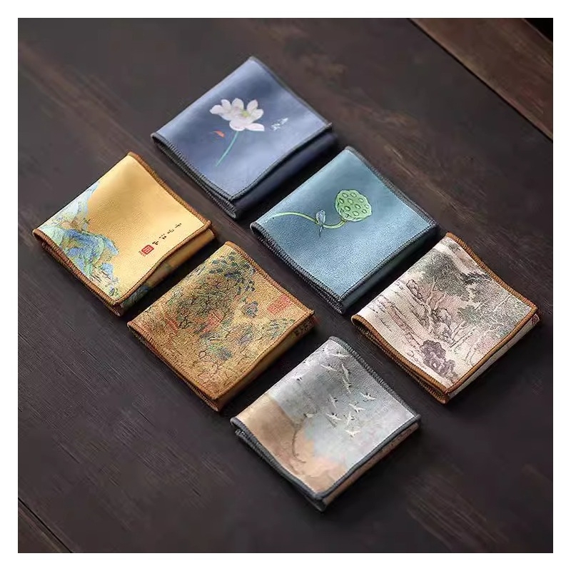 Thickened Tea Towel Cloth, Absorbent, Zen-Style, Chinese-Style, Small Size, Dedicated for Tea Tables, Towel Cloth, Traditional Chinese Style, Teapot Mat, Tea Mat Thickened Tea Towel Cloth, Absorbent, Zen-Style, Chinese-Style, Small Size, Dedicated for Tea Tables, Towel Cloth, Traditional Chinese Style, Teapot Mat, Tea Mat