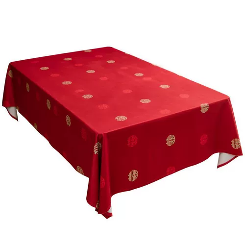 Скатерть HI персонаж Красный свадебный рецепт для журнального столика Кофейный столик ткань столик столик для стола Счастливого события Атмосфера Атмосфера Круглый стол