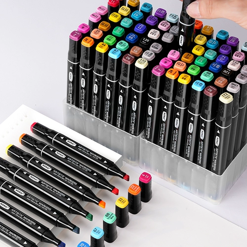 Маркер для школьников, художественная детская акварель, мелки, двусторонний комплект, быстросохнущие многоразовые цветные карандаши, чернила, кисть, 80 цветов, 48 цветов, 24 цветов, 60 цветов, 168 цветов