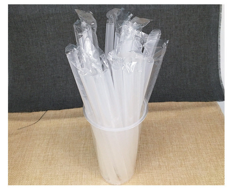 Коктейльные трубочки 一次性粗吸管珍珠单长粗彩黑独立包装椰果果汁商用奶茶豆浆杯吸管