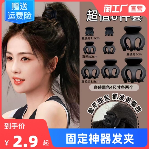 Большой хвостик, заколка-крабик, заколка для волос, шпильки для волос, аксессуар для волос, фиксаторы в комплекте