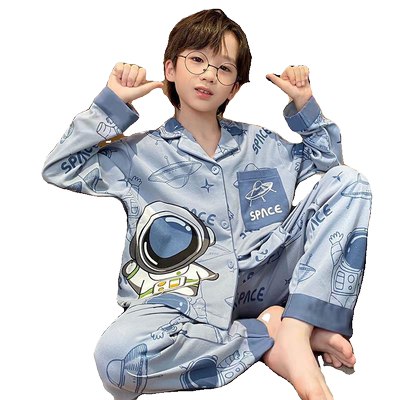 纯棉男童睡衣春秋款|千人加购